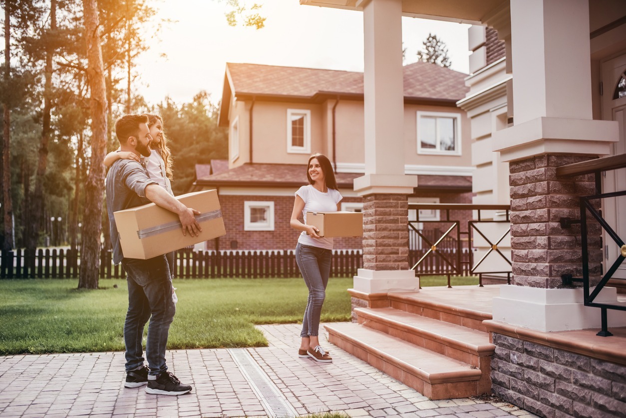 Family moving in new house